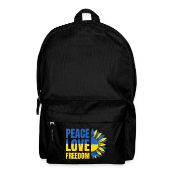 Ukraine Flag Peace Ukrainian Flag Peace - Backpack - black - Front