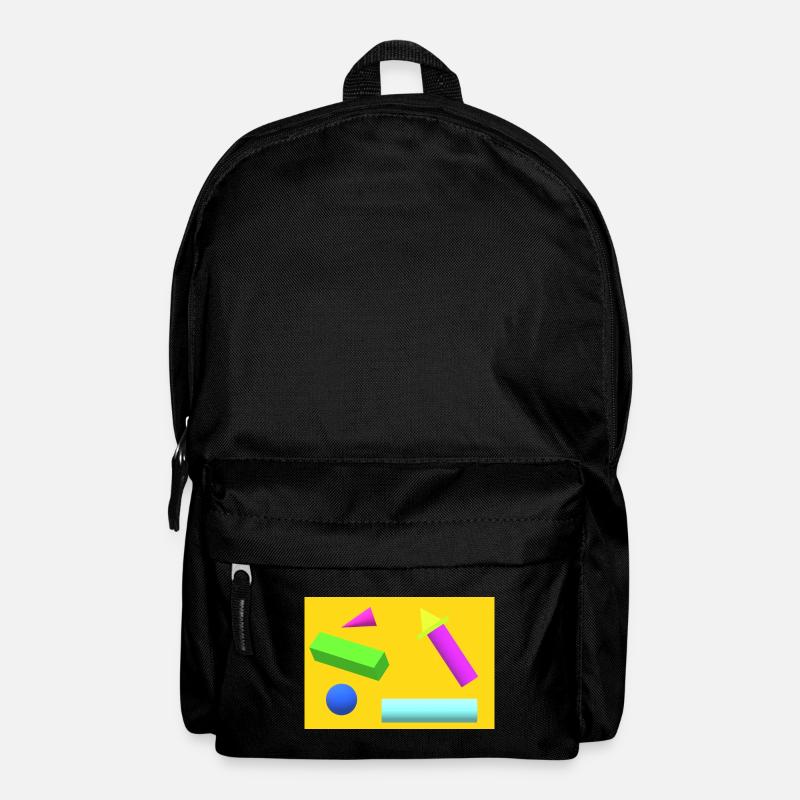 Lebendiger geometrischer abstrakter Druck - Rucksack - Schwarz
