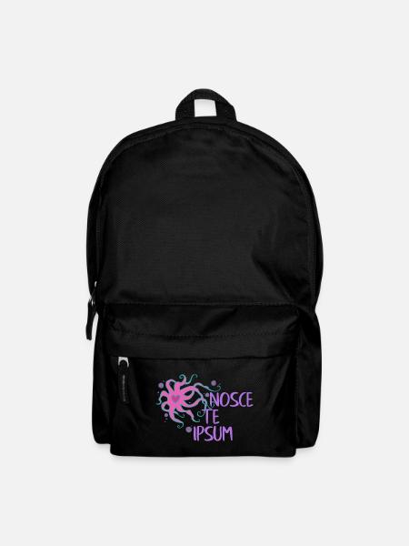 Herz Krake - Nosce Te Ipsum - Latein 2 - Rucksack - Schwarz