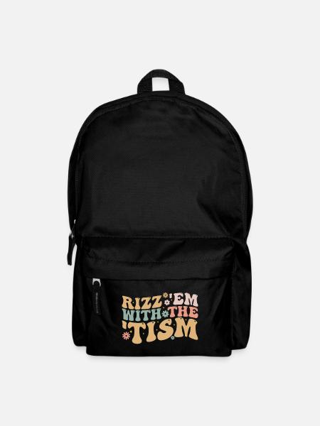 Rizz Em Mit Dem Tism - Rucksack - Schwarz