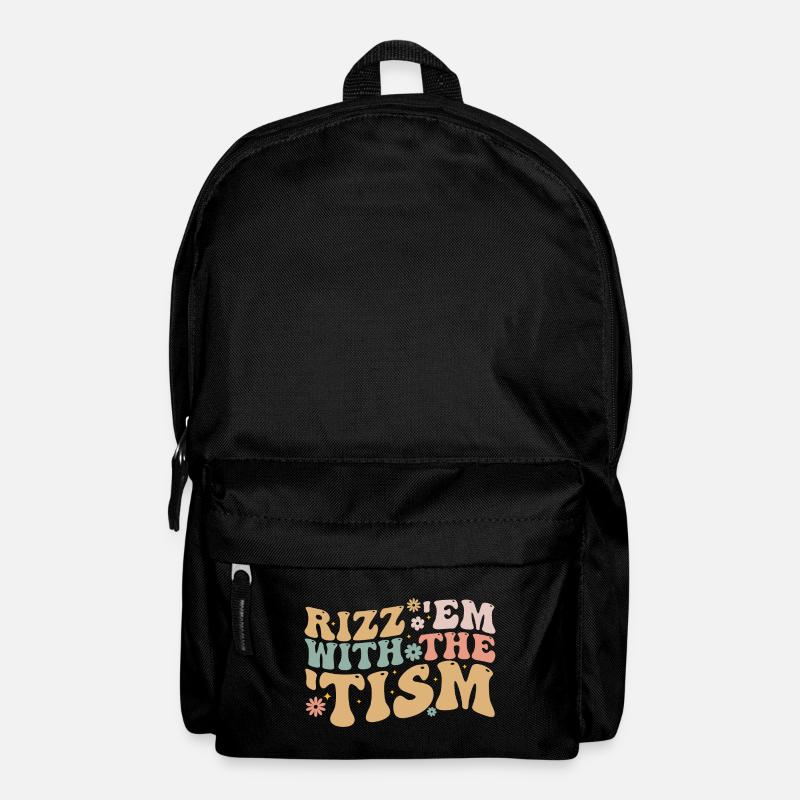 Rizz Em Mit Dem Tism - Rucksack - Schwarz