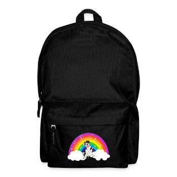 Kidcore Rainbow Dalmatian Clouds Gift Idea - Backpack - black - Front