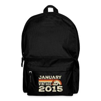 Janvier 2015 Vintage Anniversaire 2015, Né en 2015 - Sac à dos - noir - Devant