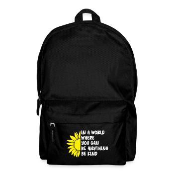 in a world where you can be anything be kind - Backpack - black - Front