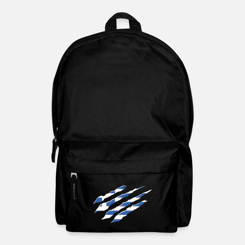 Greece Flag Hellas Athens Greek Flag - Backpack - black
