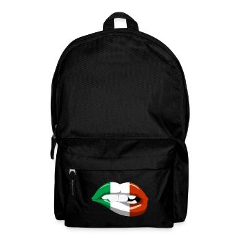 Italy flag lips mouth Italia Rome country - Backpack - black - Front
