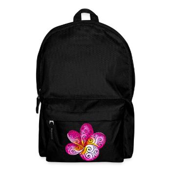 Swirly Plumeria - Backpack - black - Front