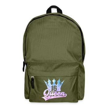 16ÈME ANNIVERSAIRE SWEET 16 QUEEN - Sac à dos - vert olive - Devant
