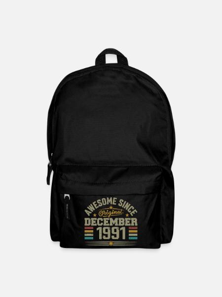 Décembre 1991 - Cadeau Anniversaire December 1991 - Sac à dos - noir