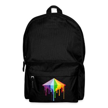 Schmelzender Regenbogendiamant - Rucksack - Schwarz - Vorne