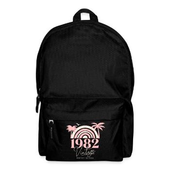 Soleil Rétro Anniversaire Vintage 1982 40 Ans - Sac à dos - noir - Devant