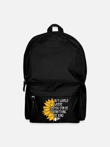 in einer Welt, in der du alles sein kannst, freundlich sein kannst - Rucksack - Schwarz