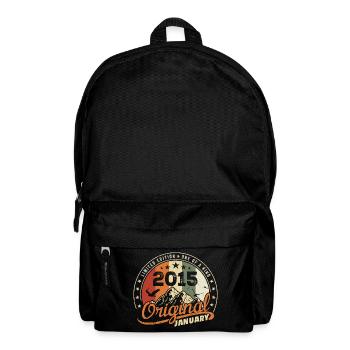 Original Geboren im Januar Geburtstag | Januar 2015 - Rucksack - Schwarz - Vorne