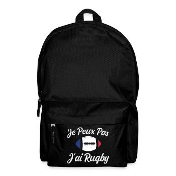 Je Peux Pas J'ai Rugby Humour Cadeau - Sac à dos - noir - Devant