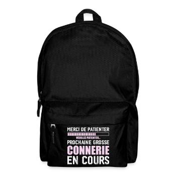 Prochaine connerie rigolo - Sac à dos - noir - Devant