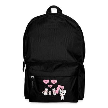 UN, DEUX, TROIS, CATS – Quatre chats avec ballons - Sac à dos - noir - Devant