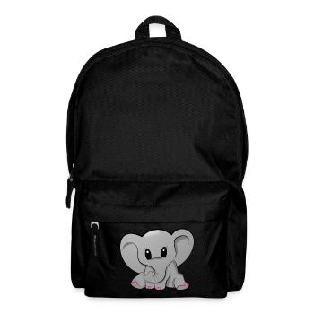 Elefant Elefantenbaby Babyfant - Rucksack - Schwarz - Vorne