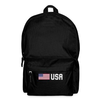 ÉQUIPE États-Unis Drapeau américain devant la police de caractères - Sac à dos - noir - Devant