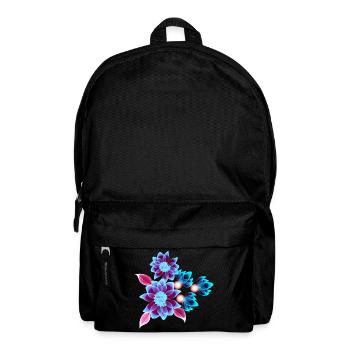 Hypnotic flowers - Neon flowers - Backpack - black - Front