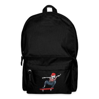 Skater skateboard skeleton skating gift - Backpack - black - Front