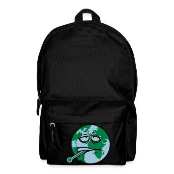 virus de la terre virus bactéries thermomètre l'humanité - Sac à dos - noir - Devant