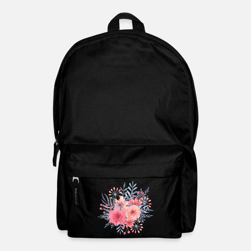Rosa Blumenstrauß - Rose blüht Aquarell - Rucksack - Schwarz