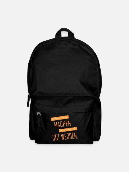 Einfach mal machen | Yolo-Artwork - Rucksack - Schwarz