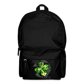 good luck blatt Kleeblatt Symbol Grafik Natur icon - Rucksack - Schwarz - Vorne