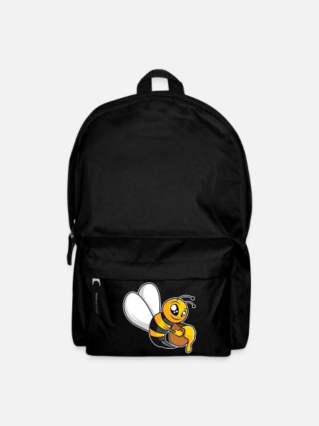 Fleißige Honigbiene - Rucksack - Schwarz