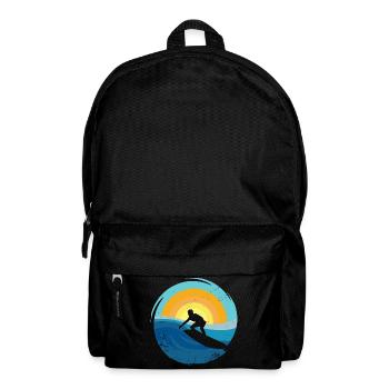 Surfer - Surfboard - Rucksack - Schwarz - Vorne
