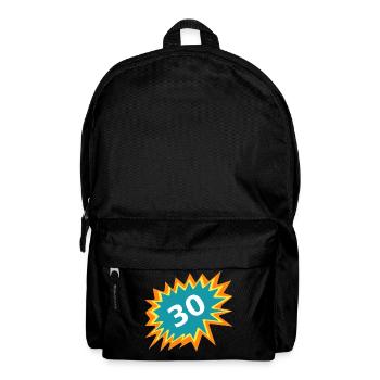 30 Geburtstag, Burst Sticker - Rucksack - Schwarz - Vorne