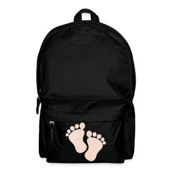 cute baby footprints - Backpack - black - Front