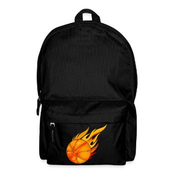 hot glowing basketball on fire - Backpack - black - Front