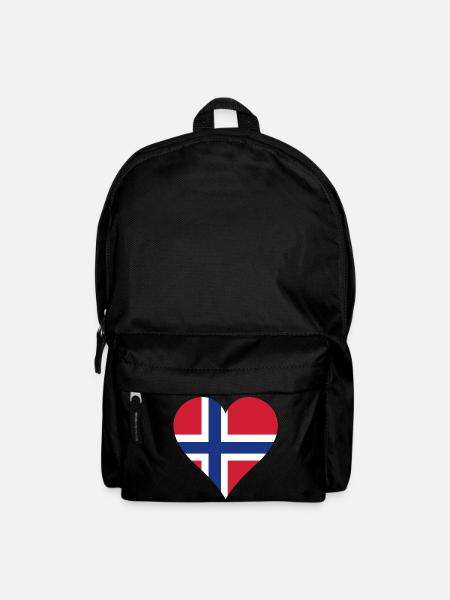 Norwegen als Herz - Rucksack - Schwarz