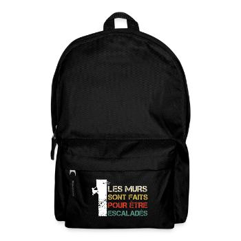 Les murs sont fait pour être esca..Cadeau Escalade - Sac à dos - noir - Devant