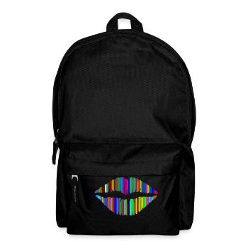 Küsse und farbige Lippen - Rucksack - Schwarz - Vorne