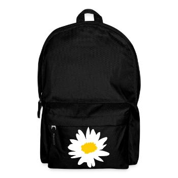 Margerite - Butterblume - Gänseblümchen - Rucksack - Schwarz - Vorne