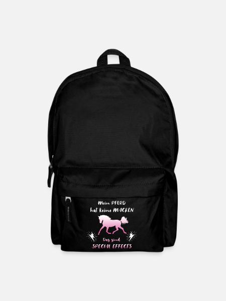 Pferd Spruch Lustig Reiten Reiterferien Geschenk - Rucksack - Schwarz