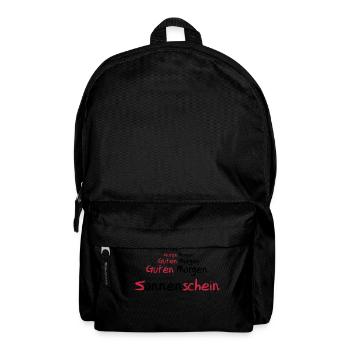 Guten Morgen Sonnenschein - Rucksack - Schwarz - Vorne