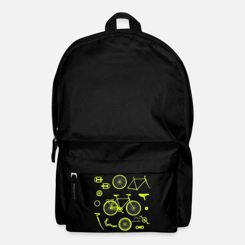 Fahrradteile Illustration - Rucksack - Schwarz