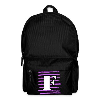 noir blanc violet rayé f - Sac à dos - noir - Devant