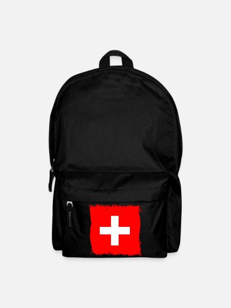 Switzerland Swiss Flag Flag Gift - Backpack - black