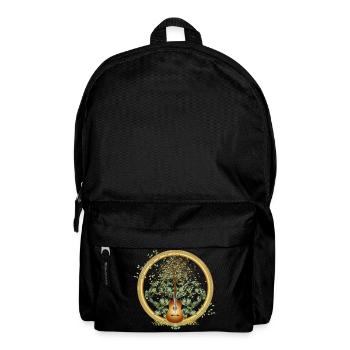 fascinant motif de guitare surréaliste avec arbre - Sac à dos - noir - Devant