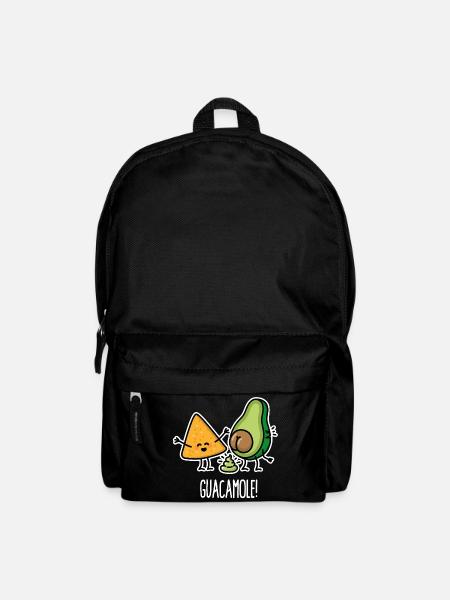 Lustige Avocado kackt Guacamole Tortilla-Chips - Rucksack - Schwarz