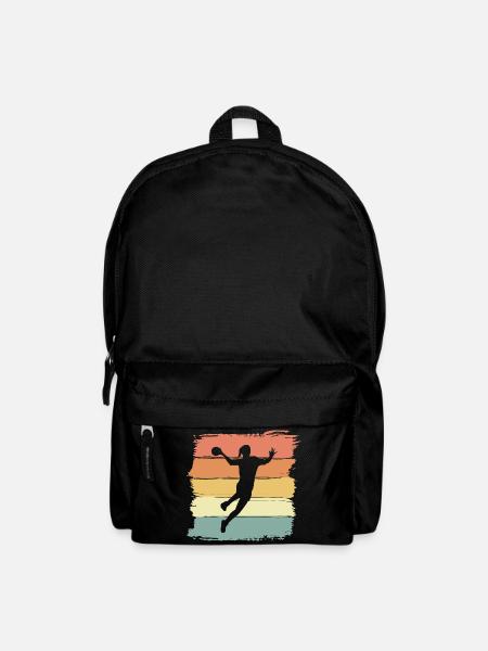 Frauen Handball retro vintage Handballerin - Rucksack - Schwarz