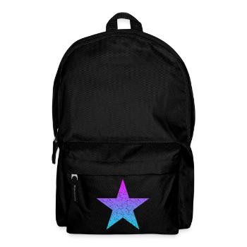 blue star purple star Stern Vintage - Rucksack - Schwarz - Vorne