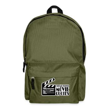 speak fluent movie quotes - Backpack - olive green - Front