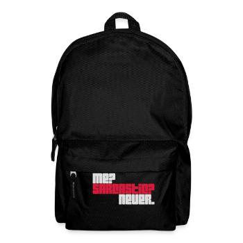 me sarcastic never Zitat - Rucksack - Schwarz - Vorne