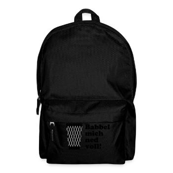 Geripptes Babbel mich ned voll! #FrankfurtShirts - Rucksack - Schwarz - Vorne