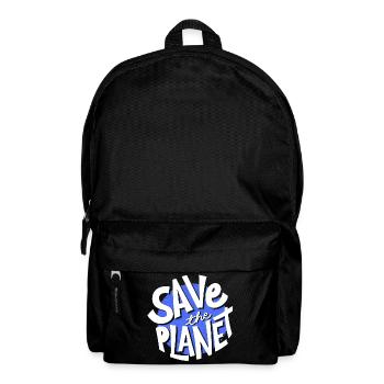 Rette den Planeten, den Planeten Erde, rette den Planeten - Rucksack - Schwarz - Vorne